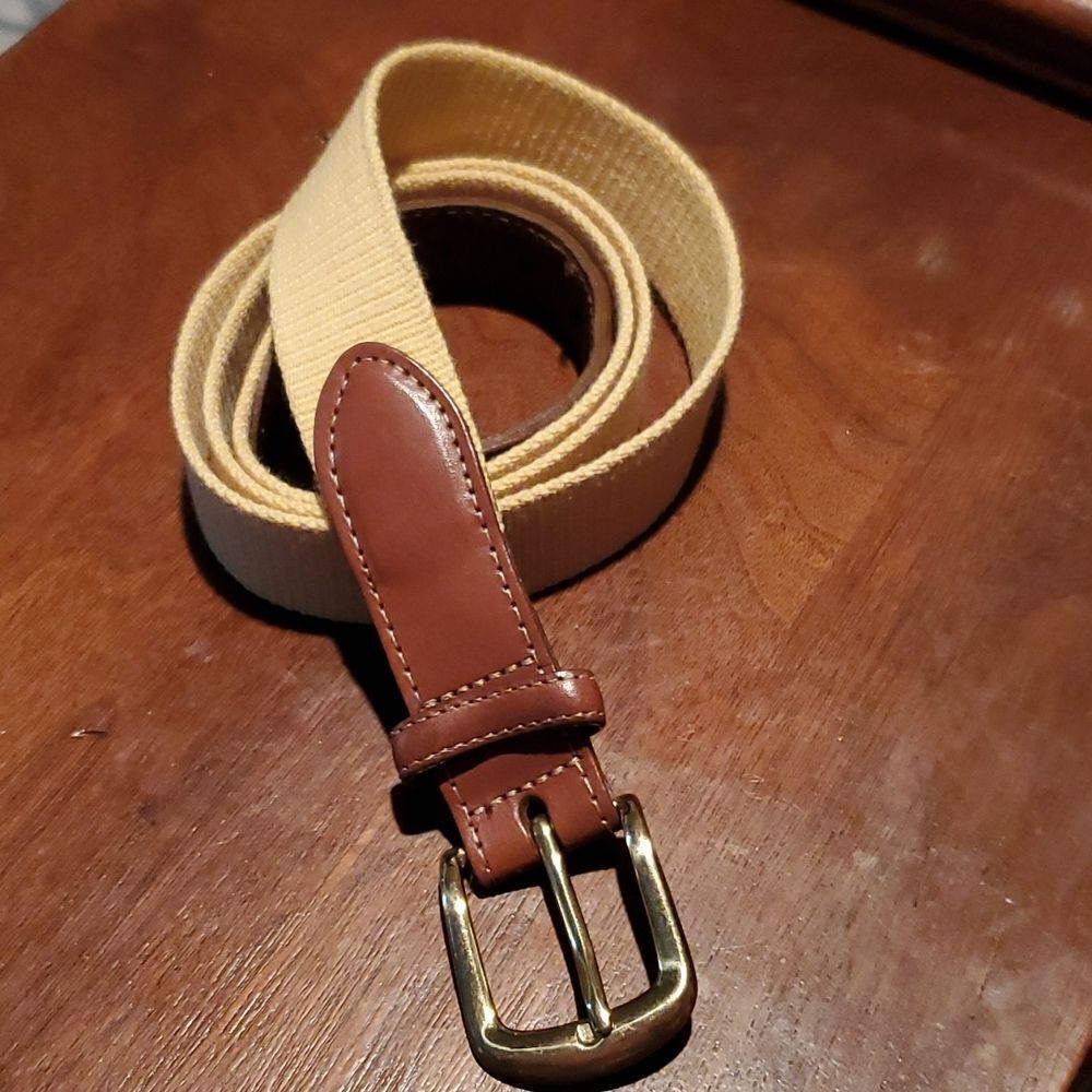 Torino European Ribbed Surcingle Camel Belt 44